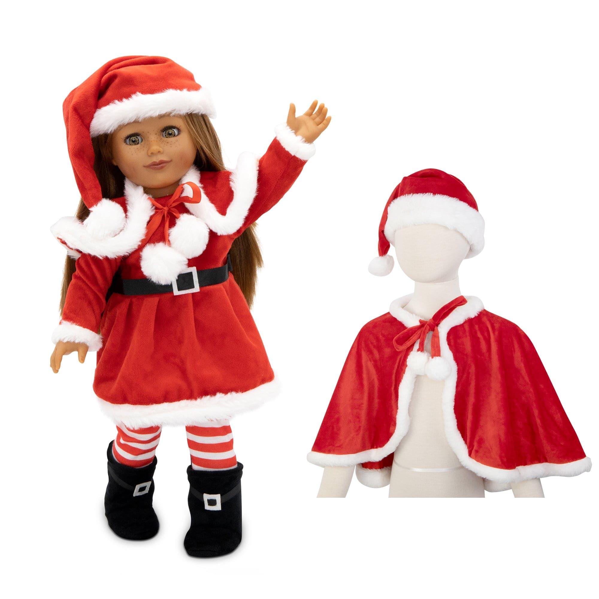 Playtime by Eimmie 18 Inch Doll Clothes Christmas Holiday Dress & Matching Outfit Accessories Set Outfits Fit Americ Playtime by Eimmie 18 Inch Doll Clothes Christmas Holiday Dress & Matching Outfit Accessories Set Outfits Fit Americ