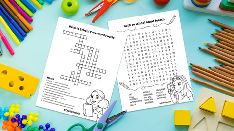 back to school puzzles, crossword puzzles, word searches, word search for kids