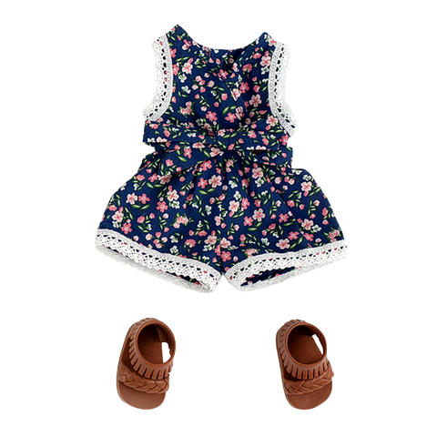 Trendy 18 Inch Doll Romper and Pajama Set - Stylish Doll Outfits