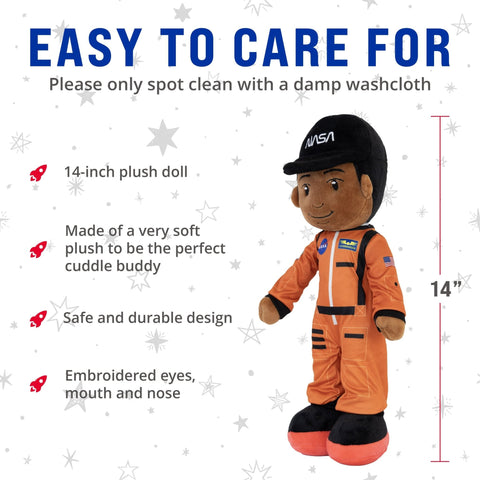 Plushible.com14 Inch Rag DollsNASA | Astronaut Charlie 14 Inch Plush Figure