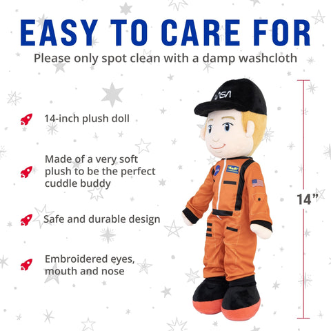 Plushible.com14 Inch Rag DollsNASA | Astronaut Howie 14 Inch Plush Figure