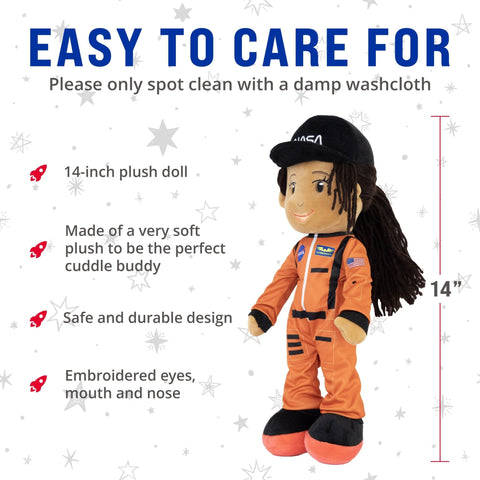 Plushible.com14 Inch Rag DollsNASA | Astronaut Julie 14 Inch Plush Figure