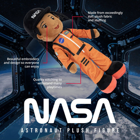 Plushible.com14 Inch Rag DollsNASA | Astronaut Kaylie 14 Inch Plush Figure