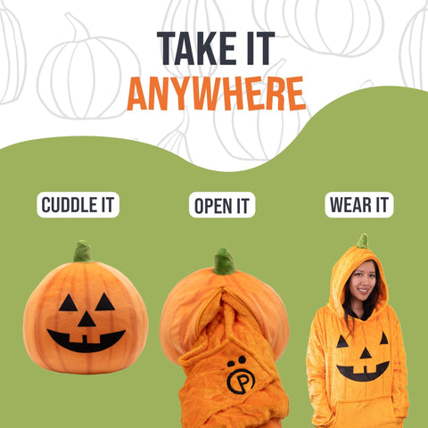 Pumpkin Snugible | Blanket Hoodie & Pillow
