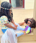 18 inch doll flower child outfit set