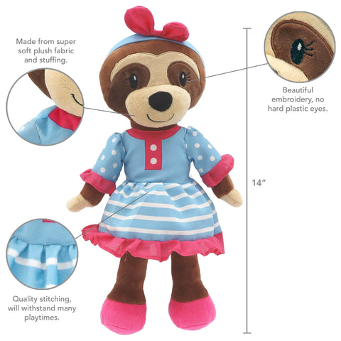 Sofie the Sloth 14 Inch Rag Doll