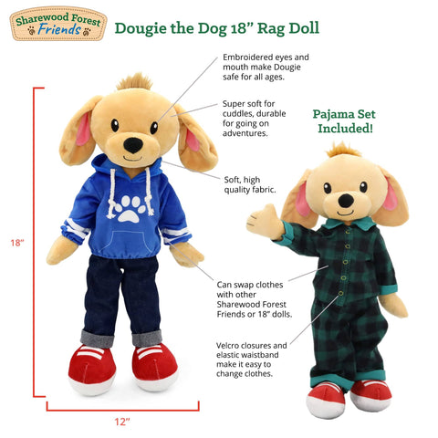 Dougie the Dog 18 Inch Rag Doll