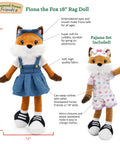 Fiona the Fox 18 Inch Rag Doll Toy - Playtime by Eimmie