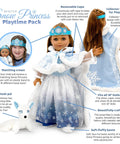 Winter Snow Princess Outfit and Matching Child Crown - Playtime by Eimmie