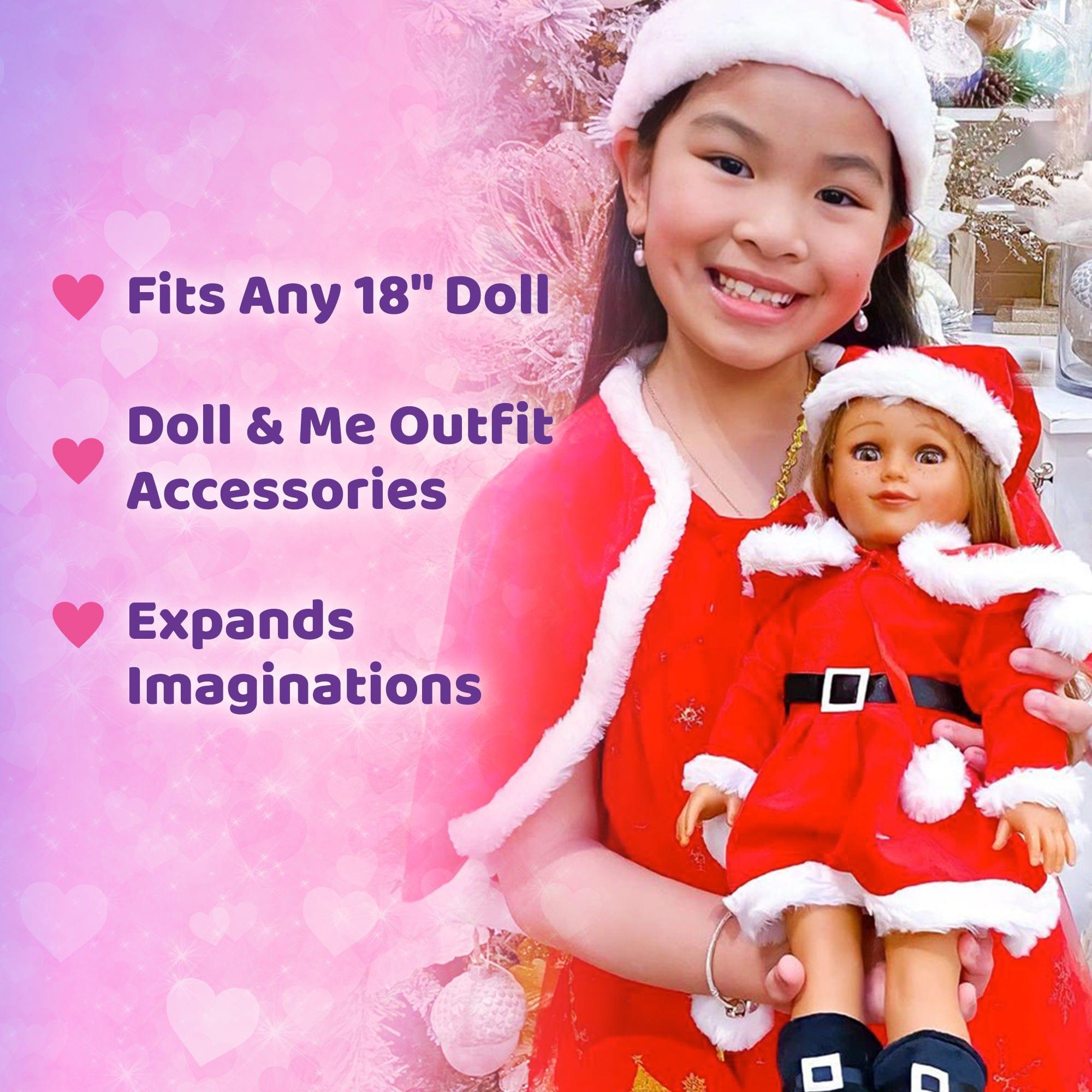 Doll and me deals christmas dress