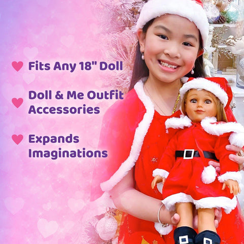 Holiday Outfit for Girls and 18 Inch Dolls Holiday Outfit for Girls and 18 Inch Dolls