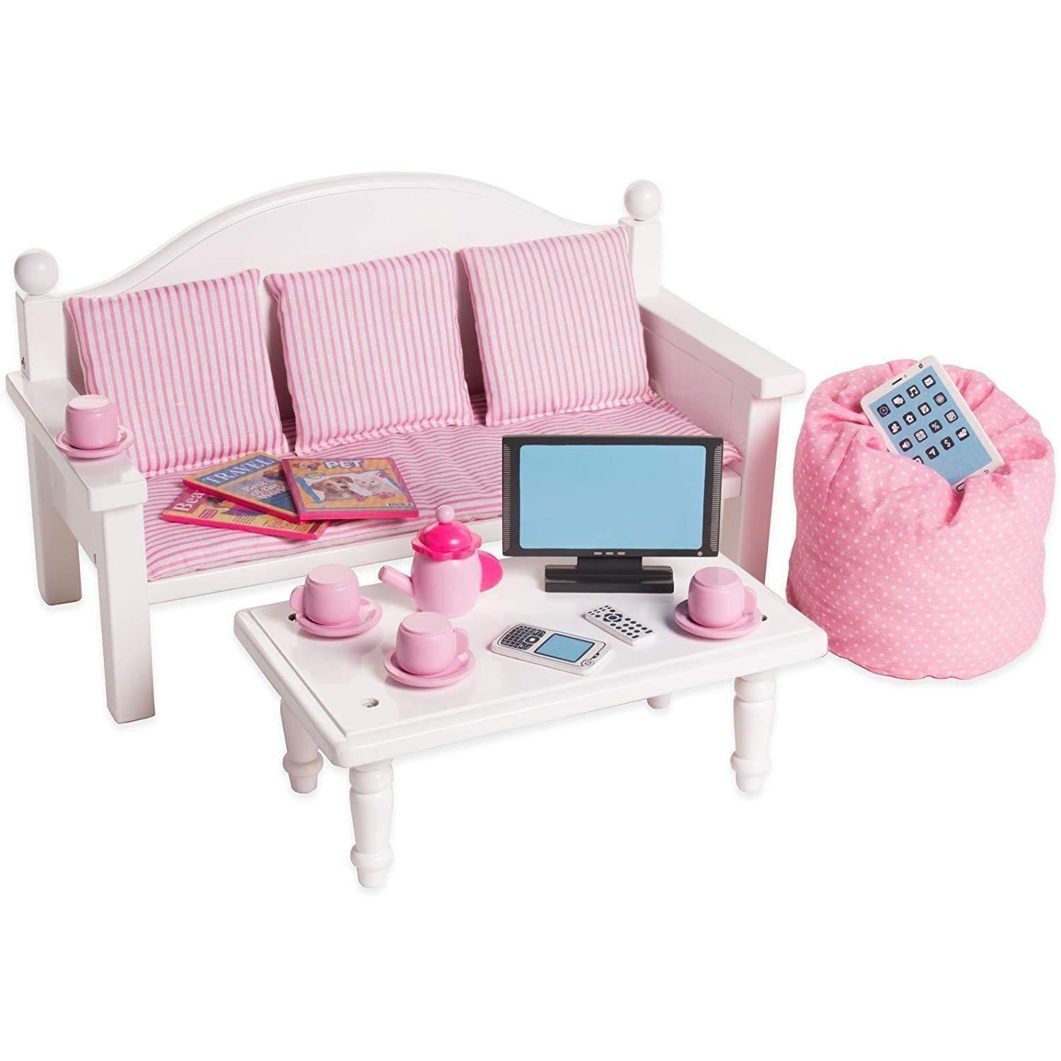 18in Doll Sofa Coffee Table Accessories Doll Furniture Sets Playtime by Eimmie