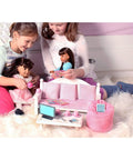 Eimmie 18 Inch Doll Furniture Sofa & Coffee Table Doll Wood Furniture Set