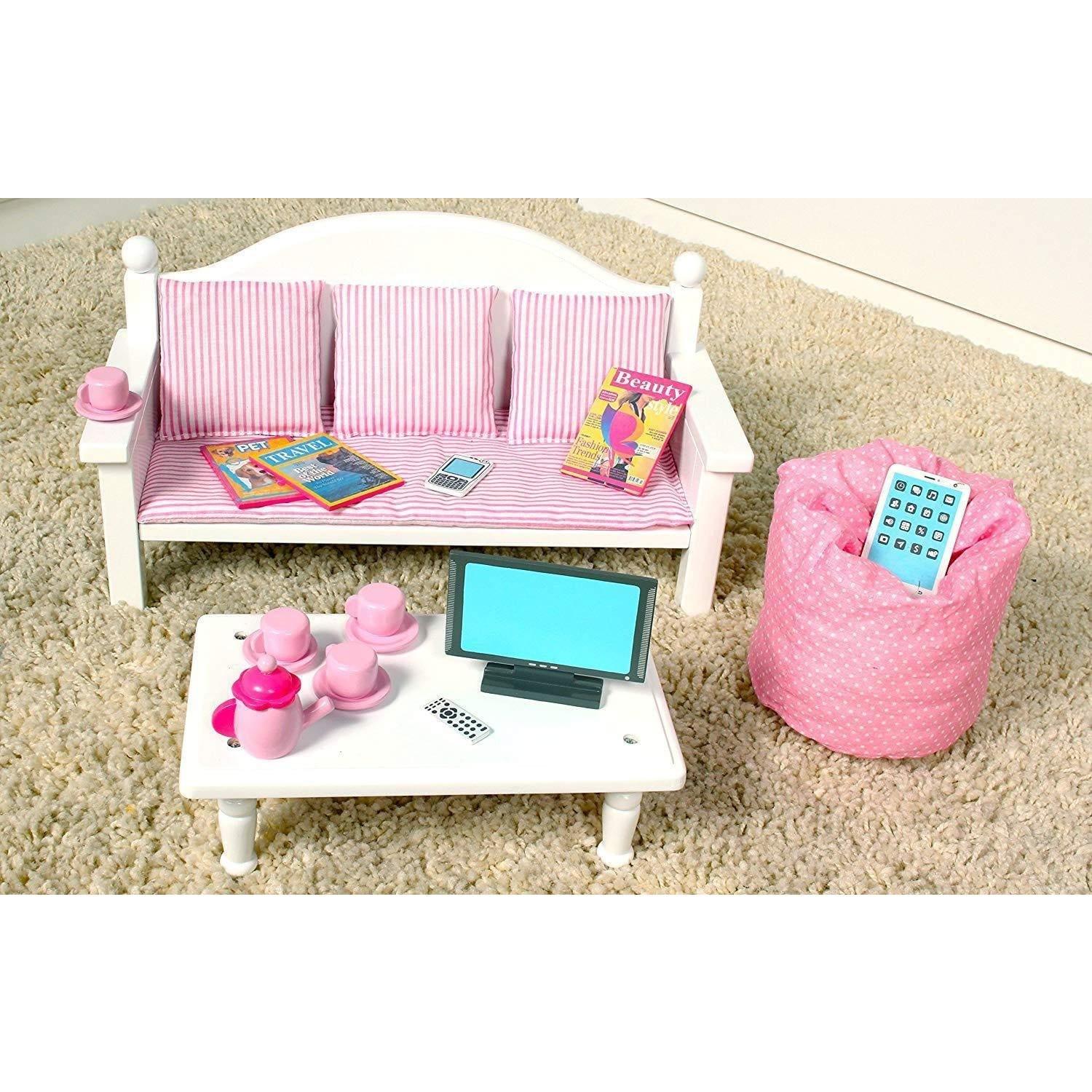 18in Doll Sofa Coffee Table Accessories Doll Furniture Sets Playtime by Eimmie