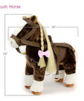 Eimmie 18 Inch Doll Horse Plush Horse with Saddle for 18 Inch Dolls