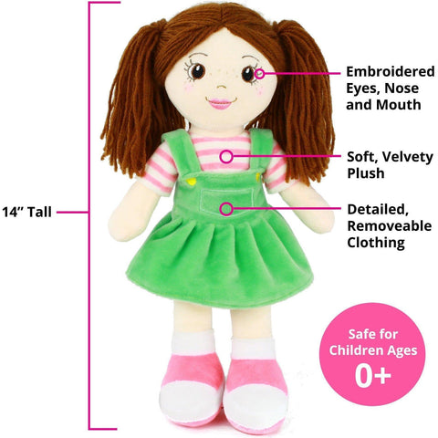 Eimmie Dolls 14 Inch Soft Rag Dolls