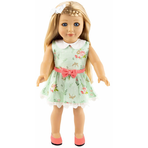 sky blue eyed 18 inch doll