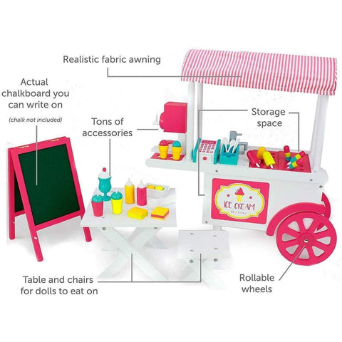 Eimmie Ice Cream Cart with Accessories