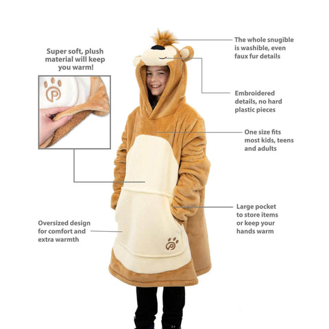 Eimmie Wearables "Pawley" Bear Snugible Blanket Sweatshirt