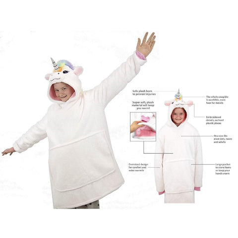 Eimmie Wearables "Poppy" Unicorn Snugible Blanket Sweatshirt