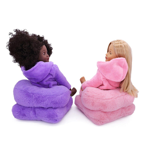 Spa Robes and Plush Chairs for 18 Inch Dolls - Playtime by Eimmie