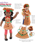 Gingerbread Apron for Girls and 18 Inch Dolls - Playtime by Eimmie